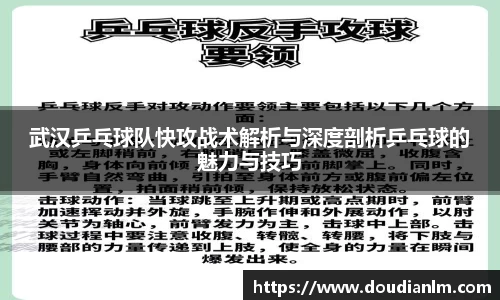 武汉乒乓球队快攻战术解析与深度剖析乒乓球的魅力与技巧